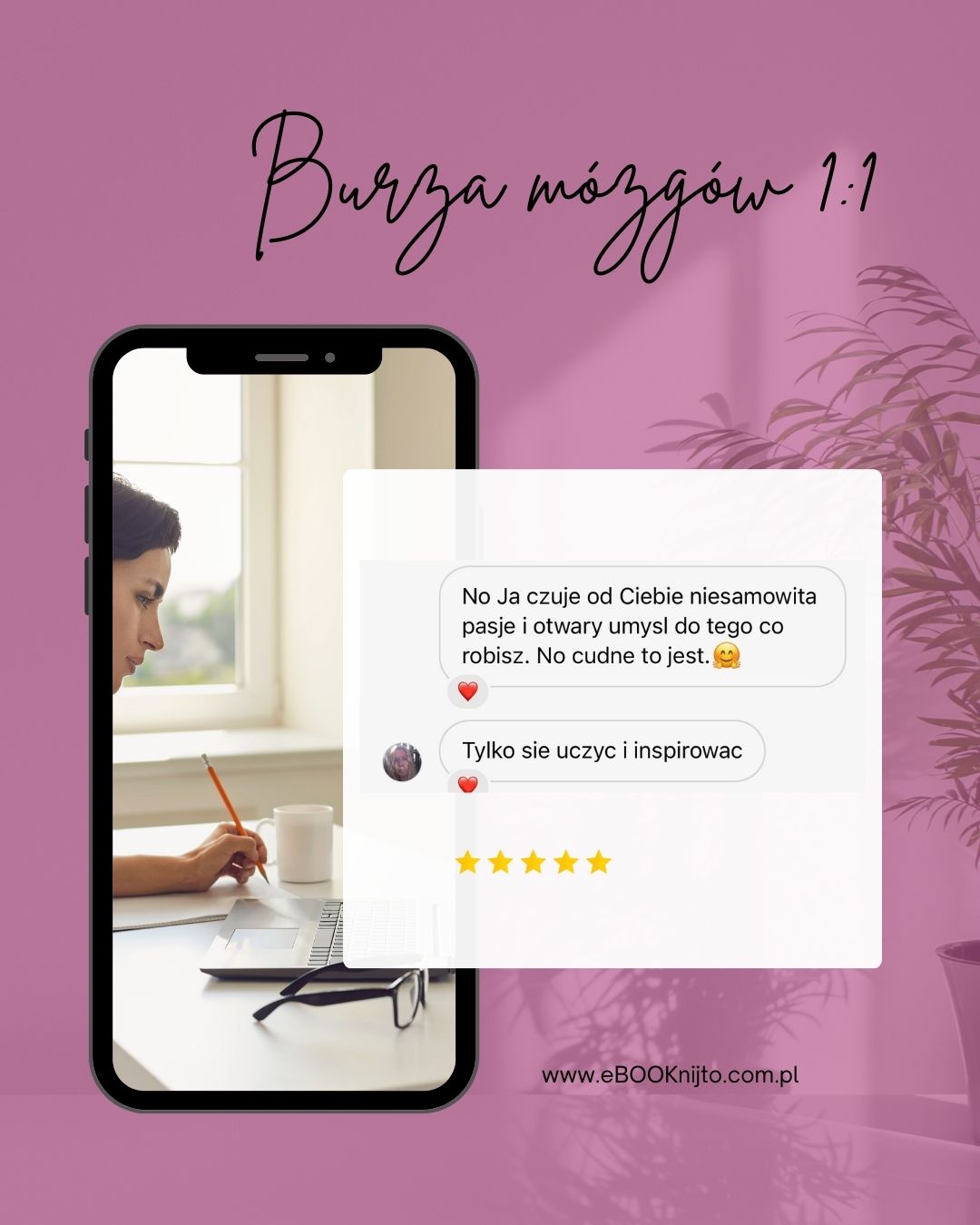 Burza mózgów 1:1 (1h) stworzenia książki / eBOOKa, promocja, wydanie, sprzedaż