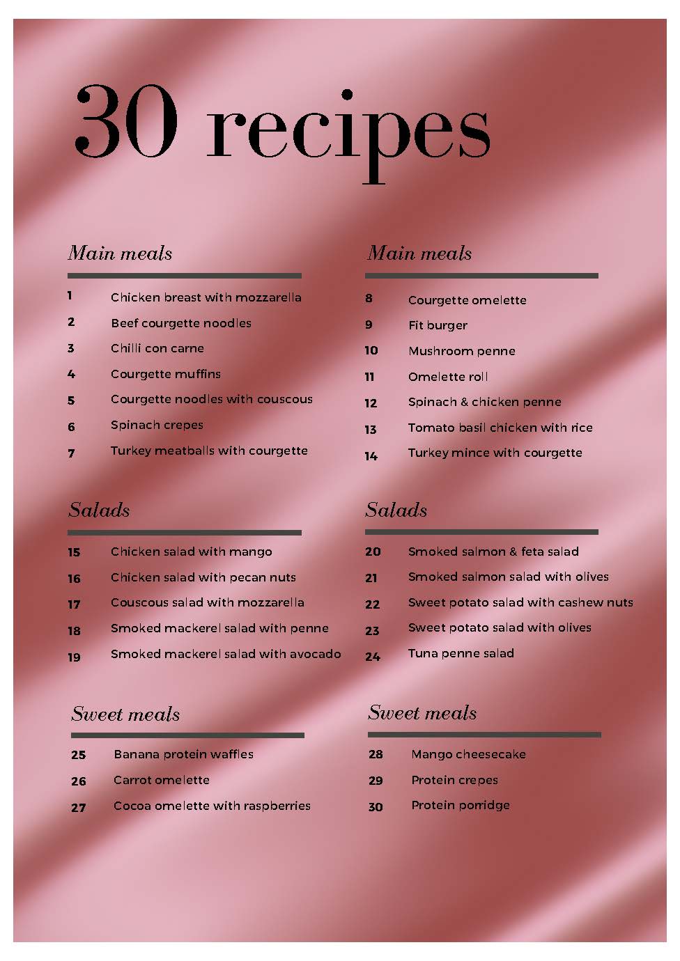 Discover the secret of my figure - 30 Original recipes. - ebook